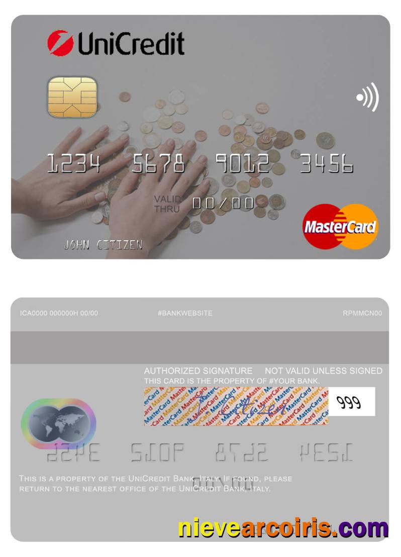 Italy UniCredit Bank mastercard